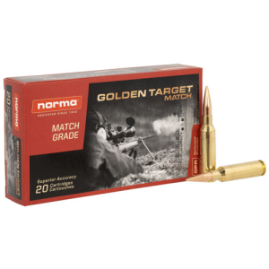 NORMA AMMO Dedicated Precision Golden Target Match 6.5 Creedmoor 143 gr BTHP Ammunition | 20 Rounds