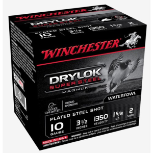 WINCHESTER AMMO 10Ga Drylok Super Steel 3.5" 2Shot 25rd