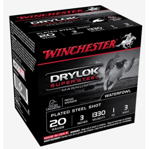 WINCHESTER AMMO 20Ga Drylok Super Steel Mag 3" 3 Shot 25rd