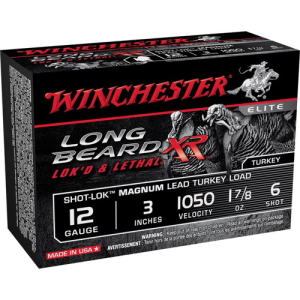 WINCHESTER LONG BEARD XR 12 Gauge 3" 1-7/8oz#6 Shot-Lot Turkey Shotgun Ammunition | 10 Rounds