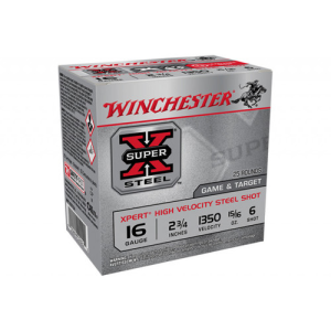 WINCHESTER AMMO 16Ga 2-3/4" #6 SuperX XPert HV Steel Game 25rd