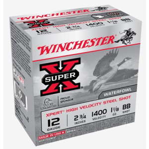 WINCHESTER AMMO 12Ga SuperX HV Steel Shot 2-3/4" BB Shot 25rd