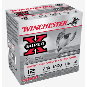 WINCHESTER AMMO 12Ga SuperX HV Steel Shot 2-3/4" 4 Shot 25rd