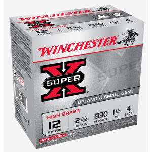 WINCHESTER AMMO 12Ga SuperX High Brass 2-3/4" 4-Shot 25rd