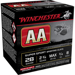 WINCHESTER AMMO 28 Ga 2-3/4" #8 AA Super Sport SC 3/4 oz 25rd
