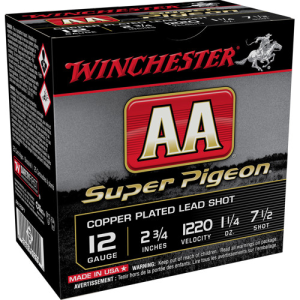 WINCHESTER AMMO 12Ga 2-3/4" 7-1/2 Shot Super Pigeon 25rd