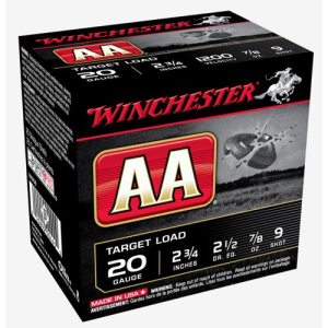 WINCHESTER AA Target 20 Gauge 2-3/4" 7/8oz #9 Shotgun Ammunition | 25 Rounds