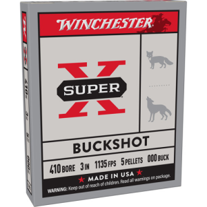 WINCHESTER Super X 410 Gauge 3" 5 Pellet 000 Buck Shotgun Ammunition | 5 Rounds