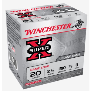 WINCHESTER AMMO 20Ga SuperX Game Load 2-3/4" 8 Shot 25rd