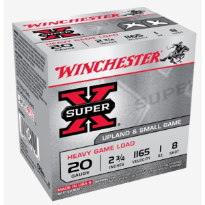 WINCHESTER AMMO 20Ga SuperX Heavy 2-3/4" 8 Shot 25rd
