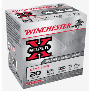 WINCHESTER Super X 20 Gauge 2-3/4" 7/8oz 7.5# Shotgun Ammunition | 25 Rounds