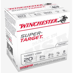 WINCHESTER AMMO 20Ga Super-Target USA 2-3/4" 8 Shot 25rd