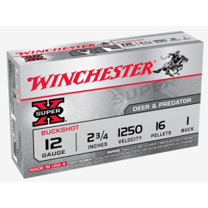 WINCHESTER AMMO 12Ga SuperX BuckShot 2-3/4" 1-Buck 5rd