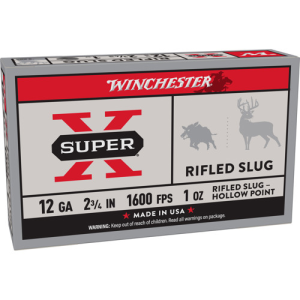 WINCHESTER AMMO 12Ga SuperX Rifled Slug HP 2-3/4" 5rd