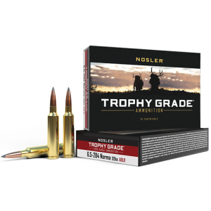 NOSLER Trophy Grade Long-Range 6.5x284 Norma 129gr Spitzer AccuBond Ammunition | 20 Rounds