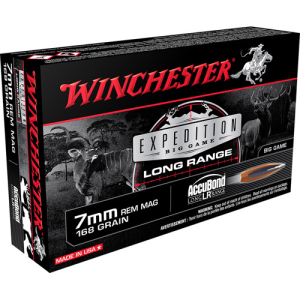 WINCHESTER Expedition Big Game Long Range 7mm Rem Mag 168 gr Nosler AccuBond Ammunition | 20 Rounds
