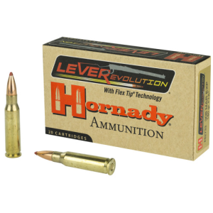 HORNADY LEVERevolution 308 Marlin Express 160Gr FTX Brass Rifle Ammunition | 20 Rounds