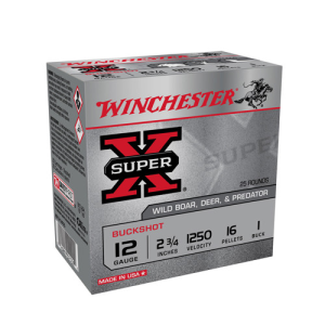 WINCHESTER AMMO 12Ga 2-3/4" Super-X Buckshot 1 25rd