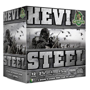 HEVI-SHOT 12Ga Hevi-Steel 2.75" 4Shot 1.125rdoz 1500FPS 25rd