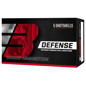 BARNES AMMO Defense 12 Gauge 00 Buck 8 Pellets 2.75'' Shotgun Buckshot Ammunition - 5 Round
