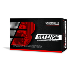 BARNES AMMO Defense 20 Gauge 3 Buck 17 Pellets 2.75'' Shotgun Buckshot Ammunition - 5 Round