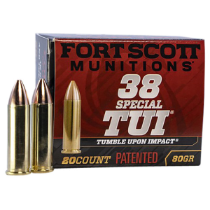 FORT SCOTT MUNITIONS 38 Special TUI Pistol Ammo 20rd