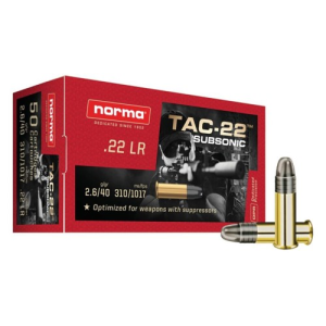 NORMA AMMO 22 LR Subsonic Tac 40Gr LRN 50rd