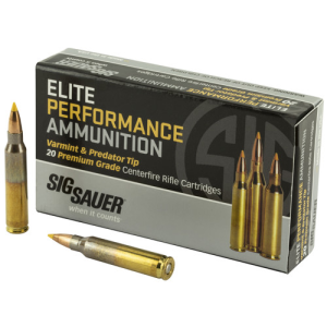SIG SAUER Elite Performance 223 Rem 40gr Tipped Hollow Point Ammunition | 20 Rounds