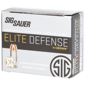 SIG SAUER 380 ACP 90Gr JHP V-CRWN 20rd