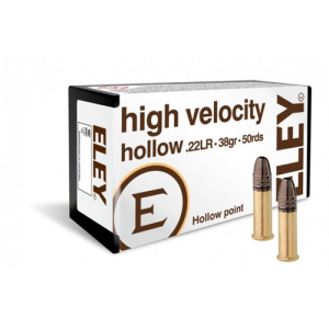 ELEY AMMUNITION High Velocity 22LR 38Gr Hollow Point Ammunition | 50 Round