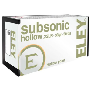 ELEY Subsonic 22LR 38gr Hollow Point Ammunition | 50 Rounds