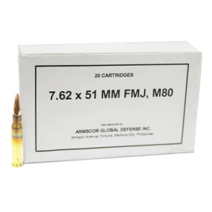 ARMSCOR 7.62x51 NATO M80 147Gr FMJ 20rd