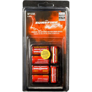 SUREFIRE CR123A 3V Lithium-Ion 1500 mAh 6 Pack