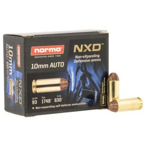 NORMA AMMO 10mm 93gr NXD Self Defense Ammunition | 20 Rounds