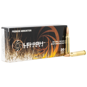 LEHIGH DEFENSE 223 Rem 62gr Controlled CHaos Ammunition | 20 Rounds
