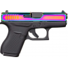GLOCK G42 380 ACP 3.25" 6rd Pistol | Rainbow Titanium PVD Slide image
