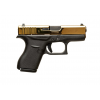 GLOCK G42 380 ACP 3.26" 6rd Pistol | Black w/ Gold Polished Titanium PVD Slide image