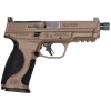 SMITH & WESSON M&P M2.0 9mm 4.63" 17rd Optic Ready Pistol + Threaded Barrel | FDE Aluminum image