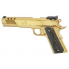 IVER JOHNSON 1911A1 Eagle XL Ported 10mm 6" 8rd Pistol - 24k Gold Plated | Black Wood Grips image