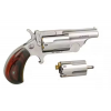 NAA Ranger II 22LR / 22WMR 1.63" 5rd Mini-Revolver - Stainless | Rosewood Bird's Head Grip image