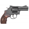 SMITH & WESSON 586 L-COMP 357 Mag 3" 7rd Revolver - Black | Rosewood Grips image