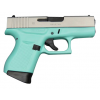 GLOCK G43 9mm 3.41" 6rd Pistol - Silver | Robins Egg Blue image
