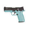 SMITH & WESSON M&P22 COMPACT 22 LR 3.6" 10rd Pistol - Black / Robins Egg Blue image