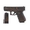 GLOCK G19 G3 9mm 4" 15rd Pistol | "Don't Tread On Me" Burnt Bronze Battle Worn image