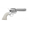 TRADITIONS 1873 SA Frontier Series 45 LC 5.5" 6rd Revolver - Stainless | White PVC Grips image