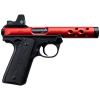RUGER Mark IV 22/45 Lite 22LR 4.4" 10+1 Pistol w/ Riton Red Dot & Threaded Barrel - Red Anodized image