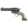 TAYLORS AND COMPANY 1873 Cattleman 357 Mag 4.75" 6rd Revolver - Case Hardened | Stag Grip image