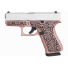 GLOCK G43X 9mm 3.4" 10rd Pistol - Rose Engraving / Silver image