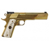 IVER JOHNSON Eagle XL 1911 10mm 6" 8rd Pistol - 24K Gold Plate | White Pearl Grips image