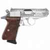 WALTHER ARMS PPK/S 380 ACP 3.3" 7rd Pistol | Engraved Stainless w/ Wood Grips image
